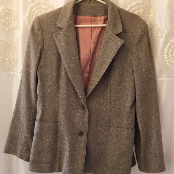 Vintage Ira Joyce Sage Green Wool Blend Blazer - Picture 1 of 5